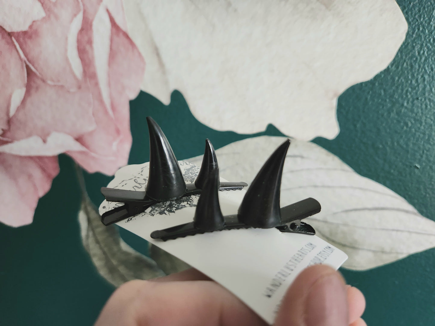 Demon horn hairclips