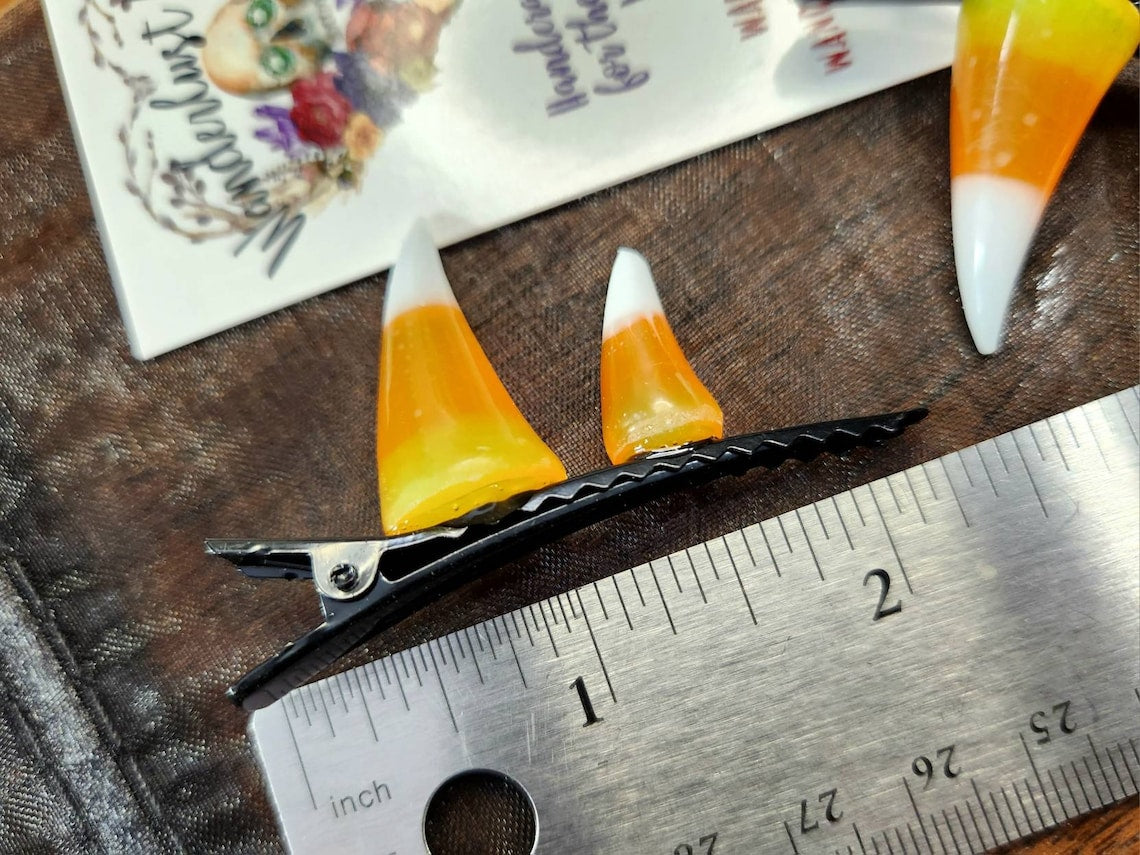 Demon horn hairclips