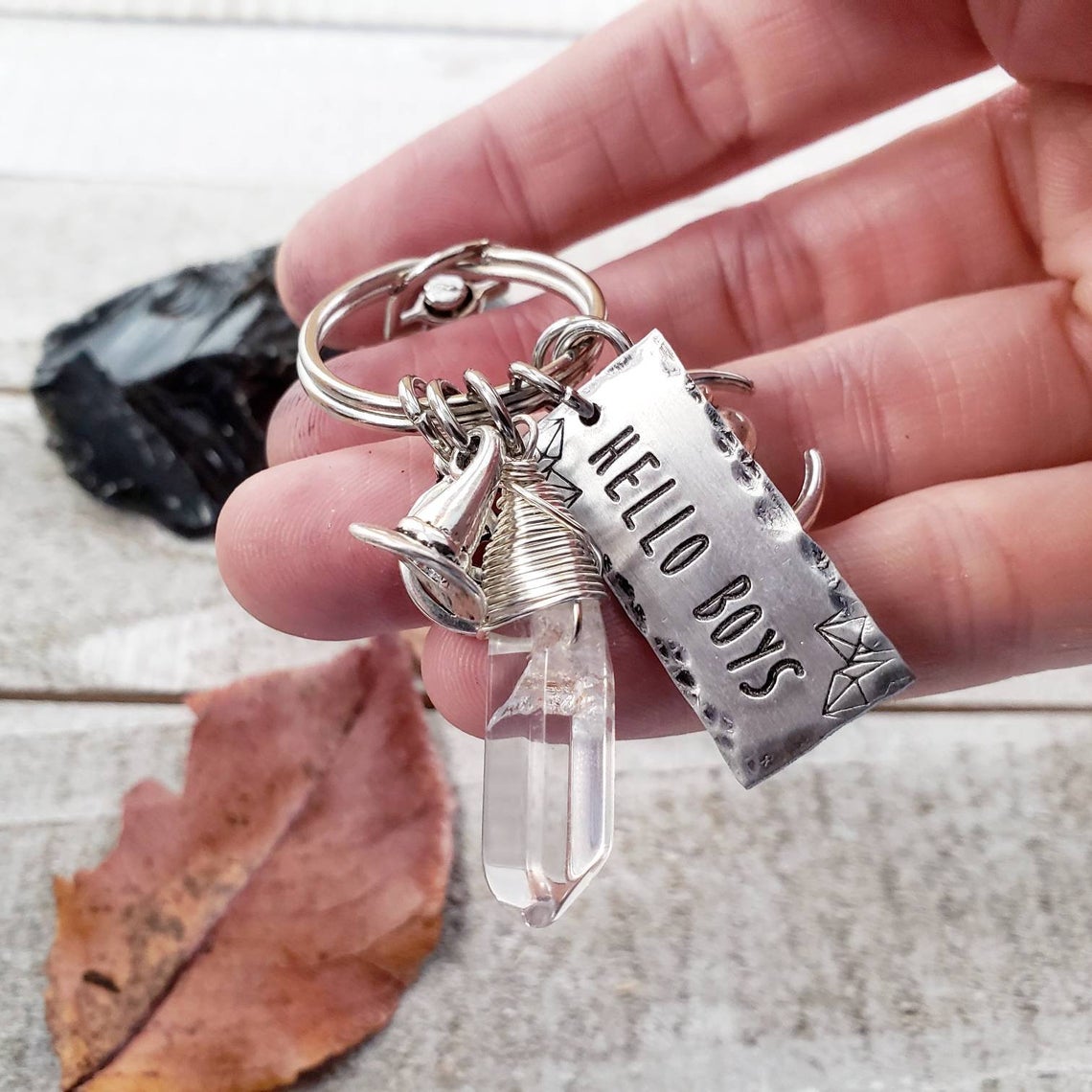 Rowena supernatural charm keychain