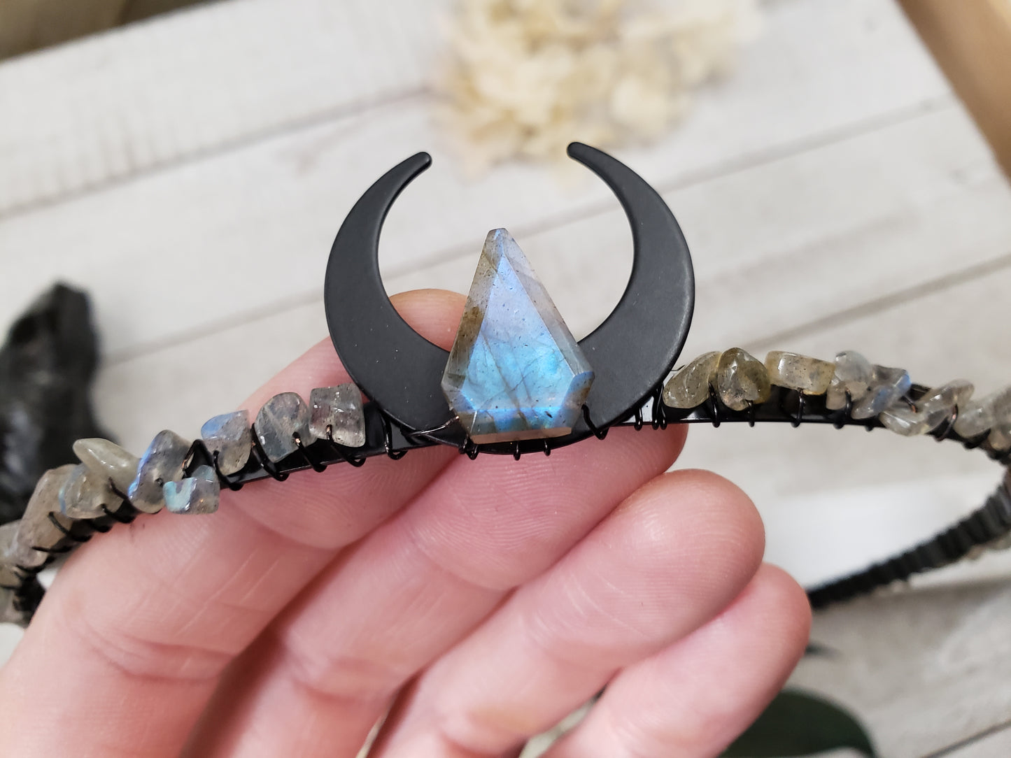 Nyx night goddess headpiece