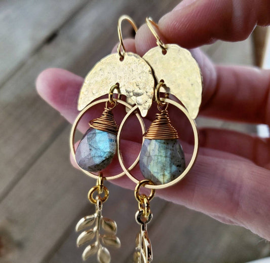 Artemis labradorite earrings