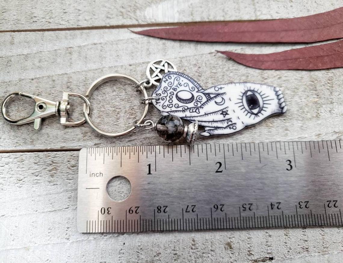 Witchy Ouija charm keychain