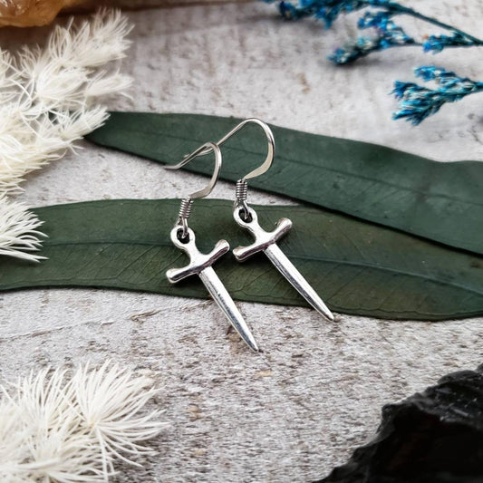 Supernatural angel blade earrings