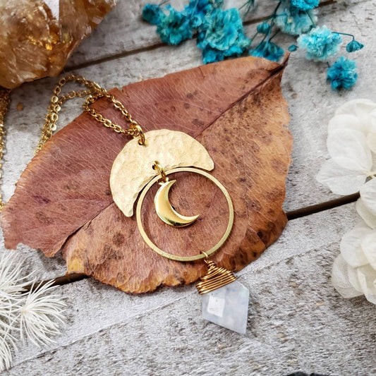 Artemis moon goddess necklace