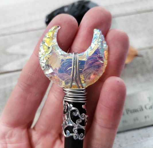 Aura Moon goddess hair stick