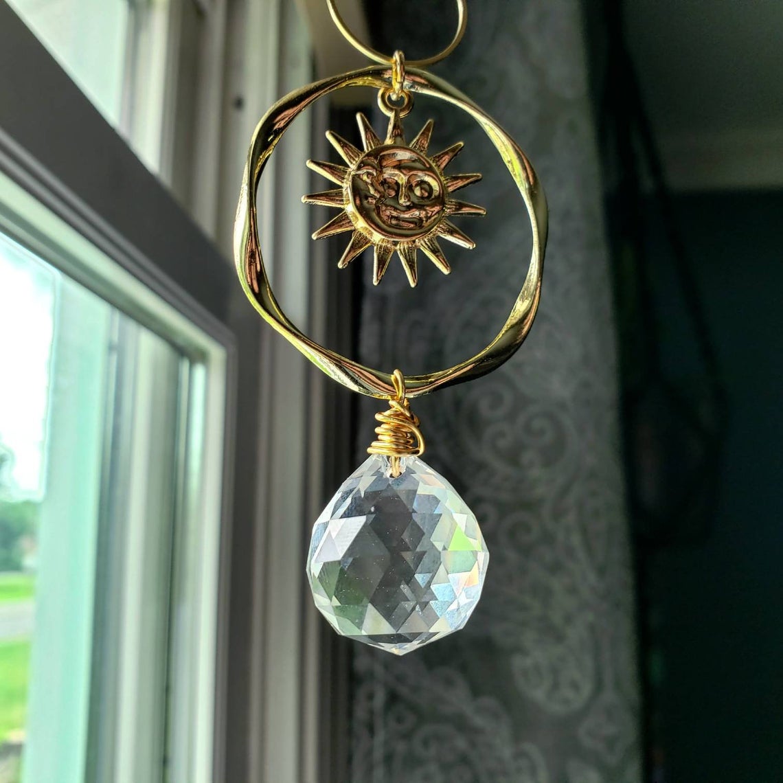 Sun and moon suncatcher