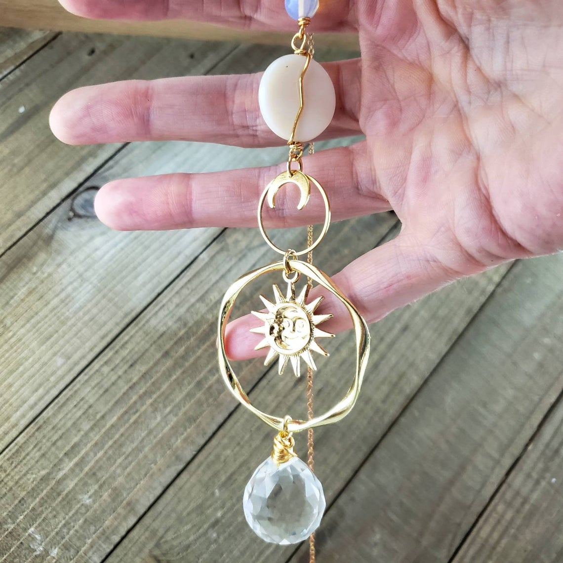 Sun and moon suncatcher