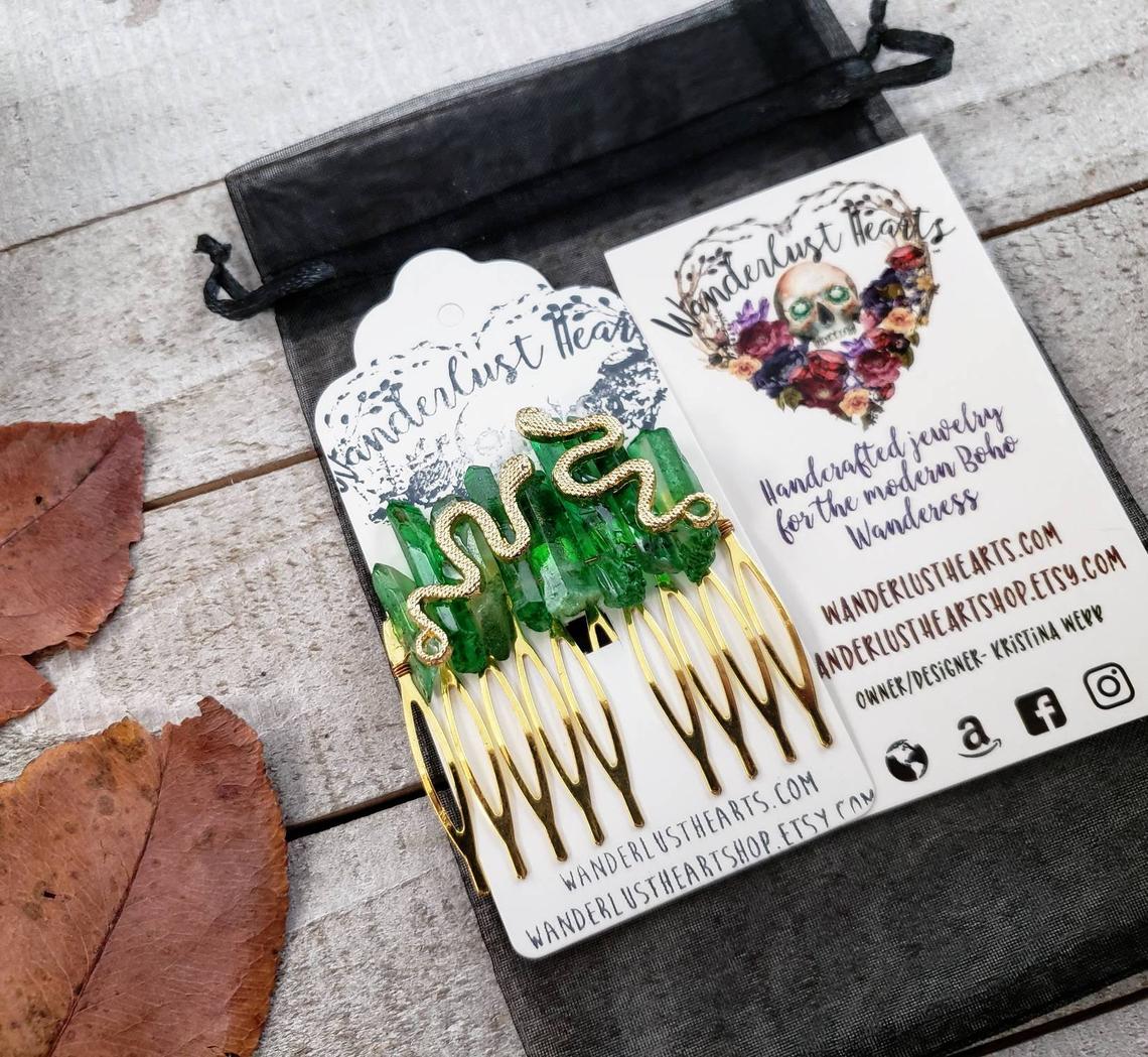 Medusa Quartz hair comb