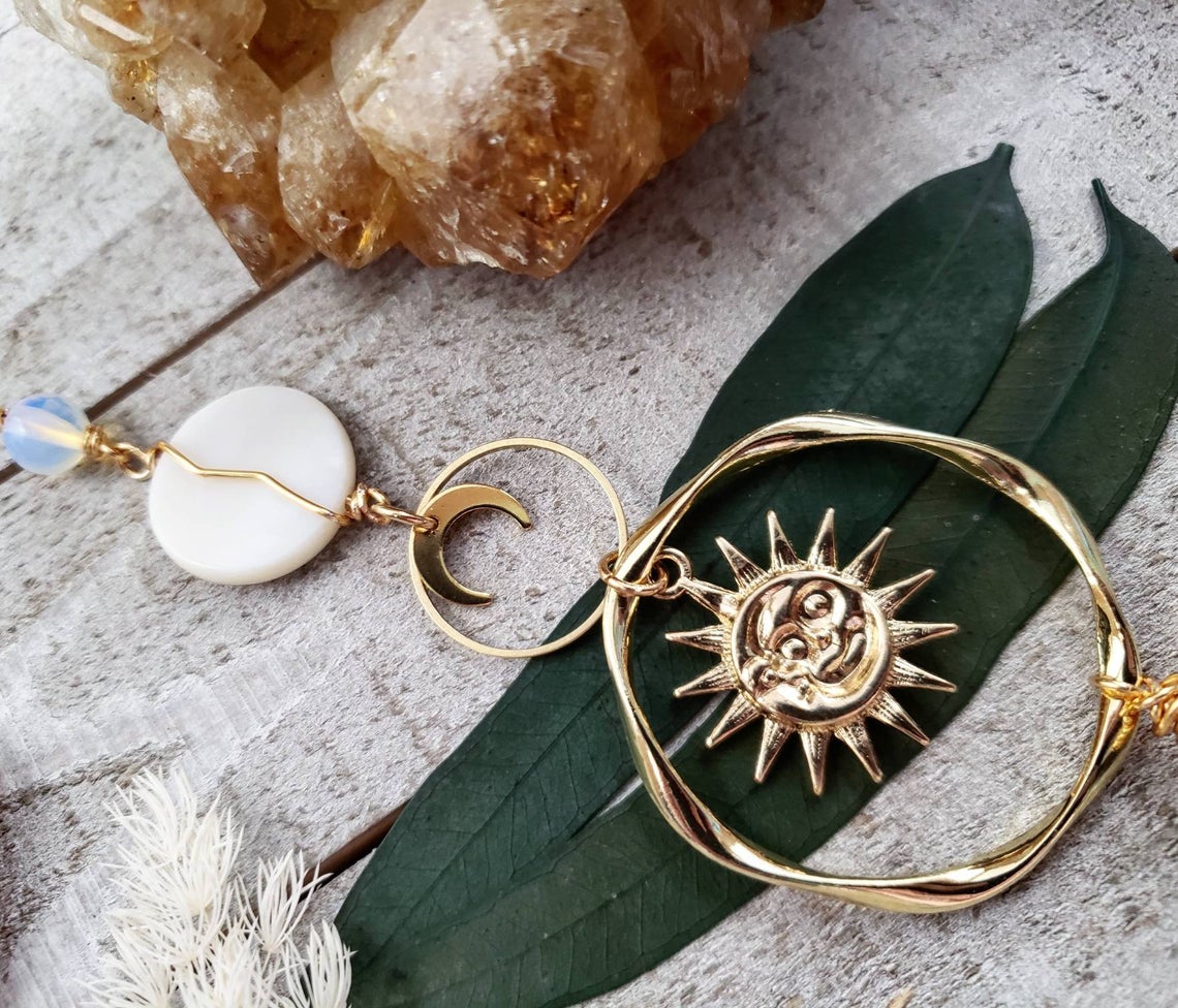 Sun and moon suncatcher