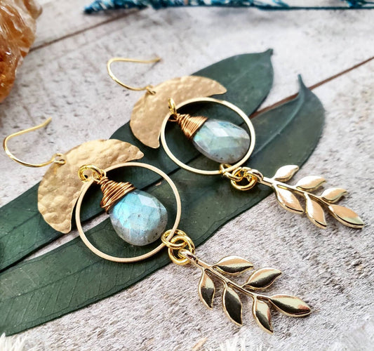 Artemis labradorite earrings