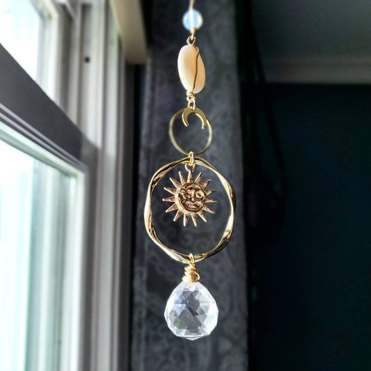 Sun and moon suncatcher