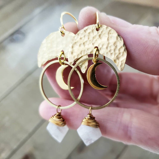 Artemis moon goddess earrings