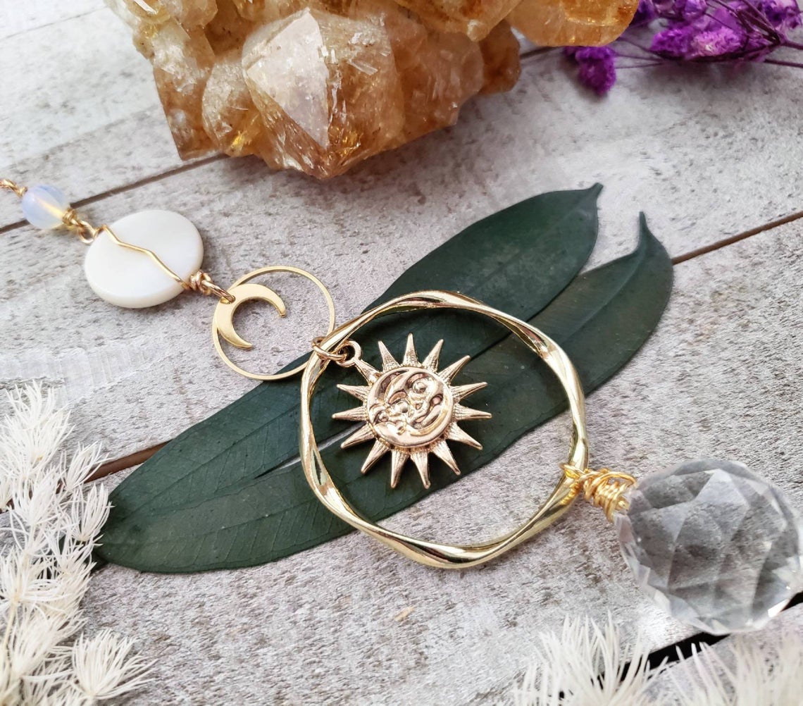 Sun and moon suncatcher