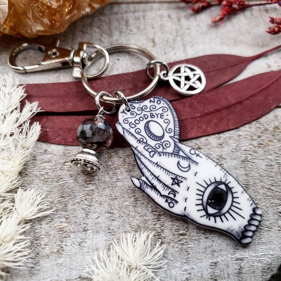 Witchy Ouija charm keychain