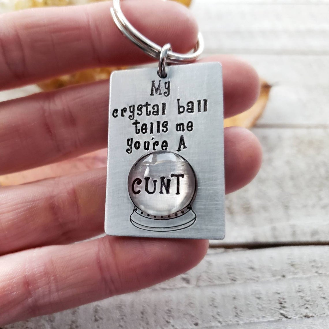 Crystal ball keychain