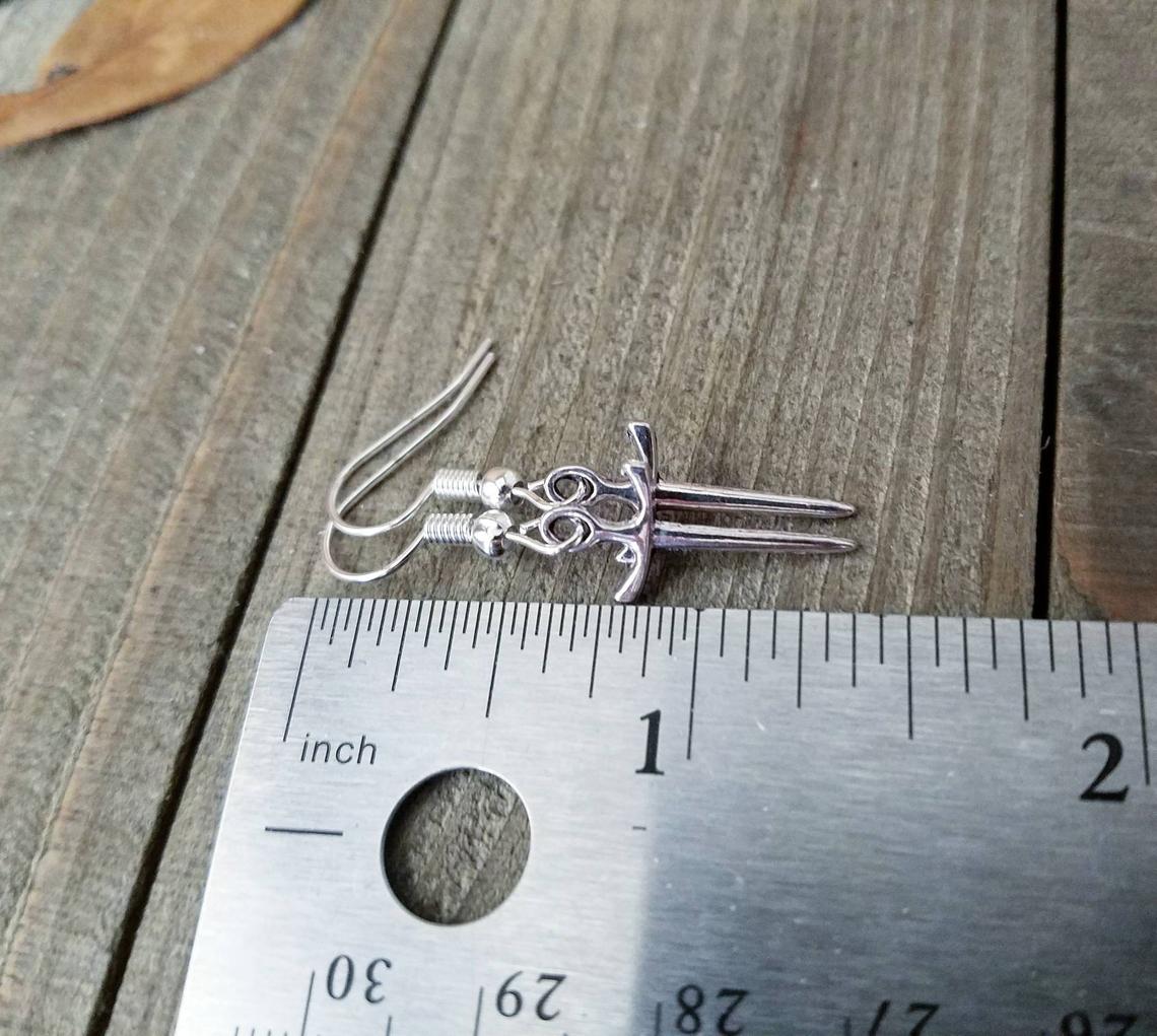 Supernatural angel blade earrings