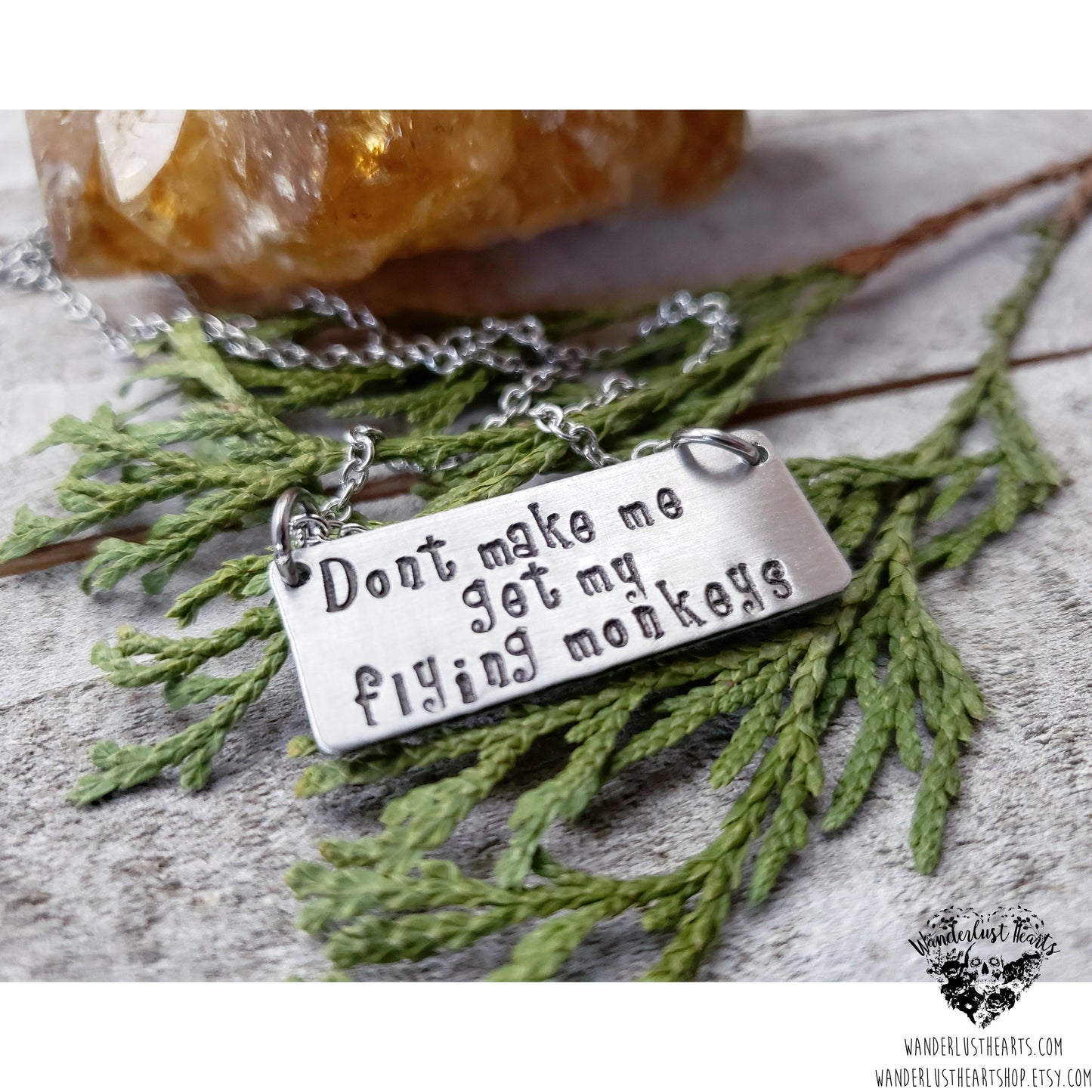 Flying monkeys necklace