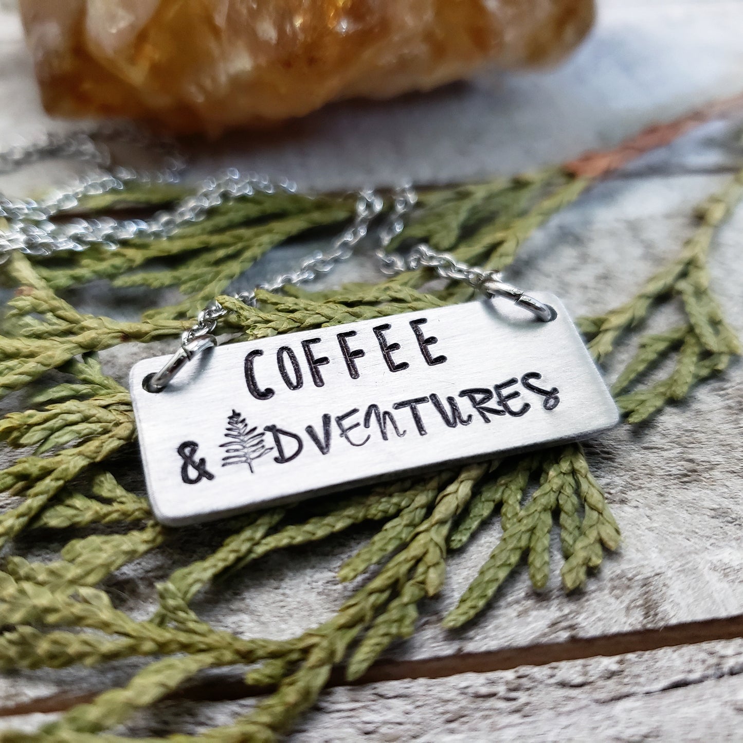 Coffee & Adventures necklace