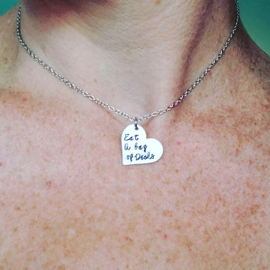 Eat a bag of D*cks necklace