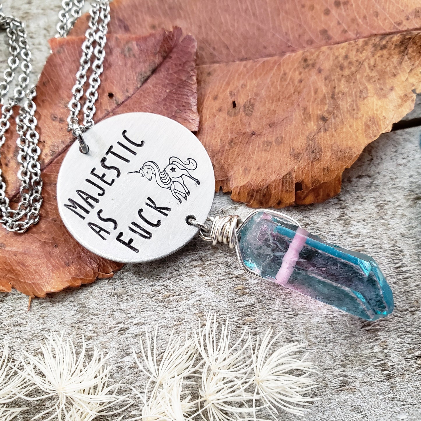 Majestic As F*ck Unicorn necklace