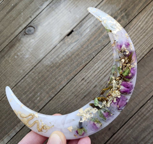 Serpents and roses moon hair fork