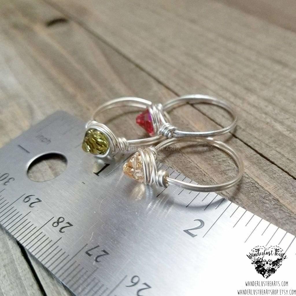 Boho stacking ring set | Spring Bloom-Wanderlust Hearts