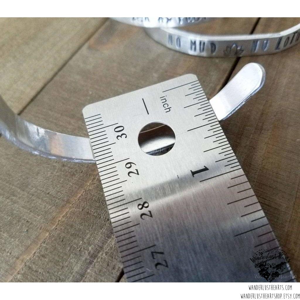 Boho stamped cuff bracelet | Pick your fave quote-Wanderlust Hearts