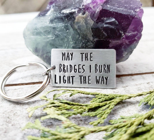 Burning bridges Keychain
