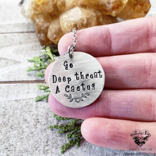 Go deep throat a catcus Necklace