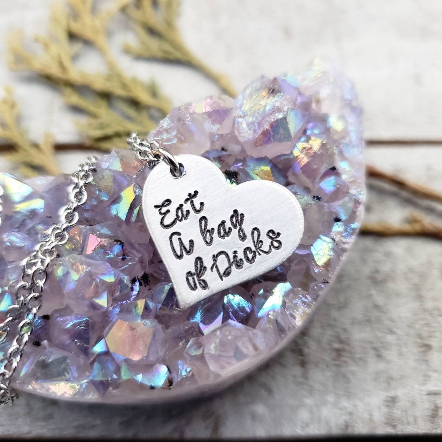 Eat a bag of D*cks necklace