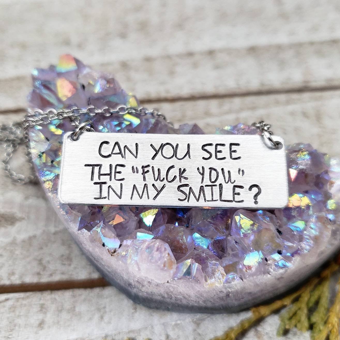 F*ck you smile necklace