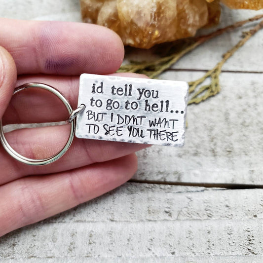 Go to hell keychain