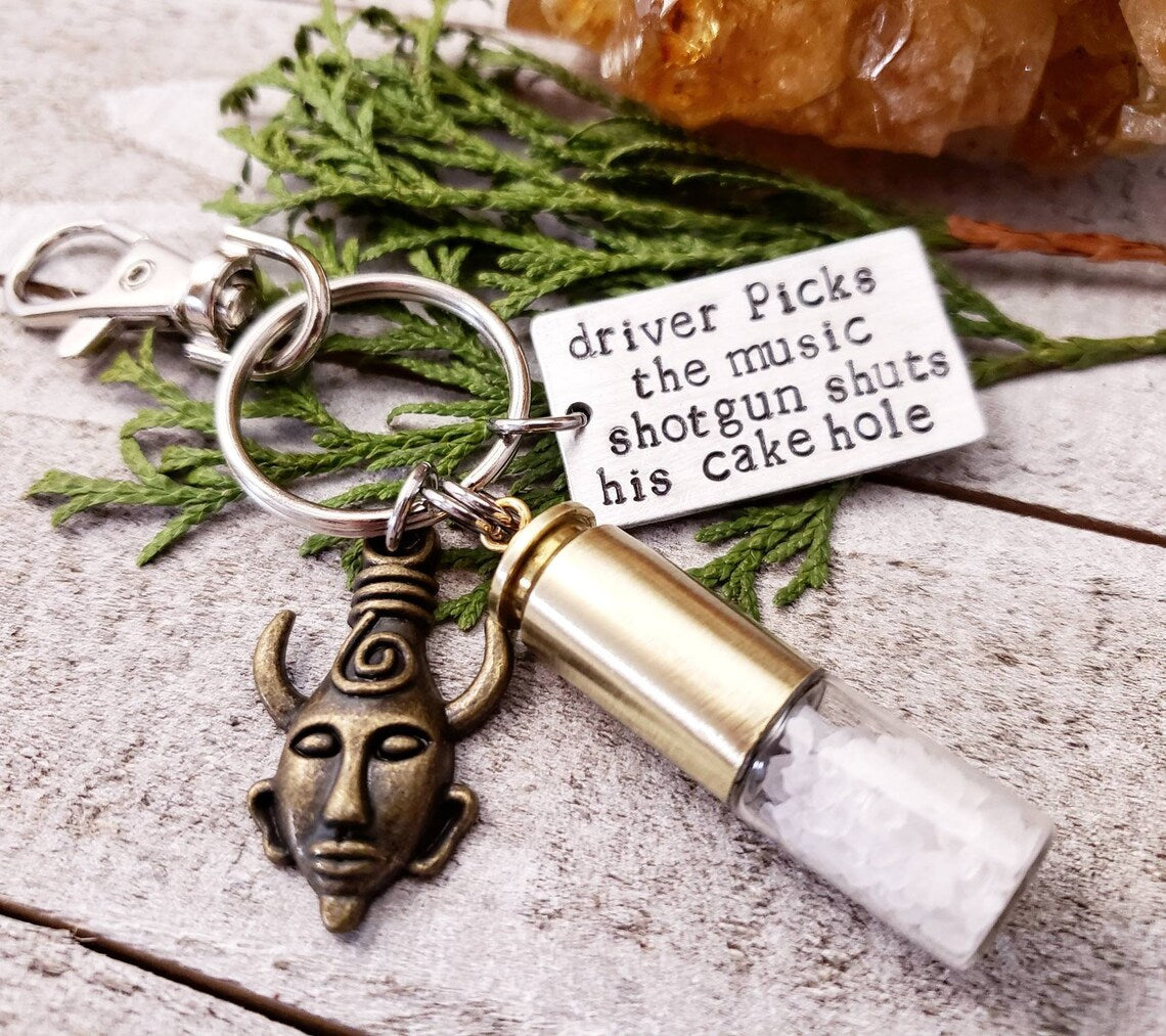 Driver picks the music shotgun shuts his cakehole keychain