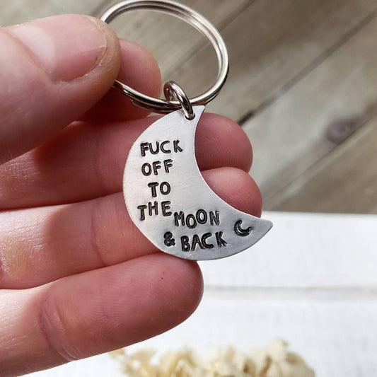 F*ck off moon keychain