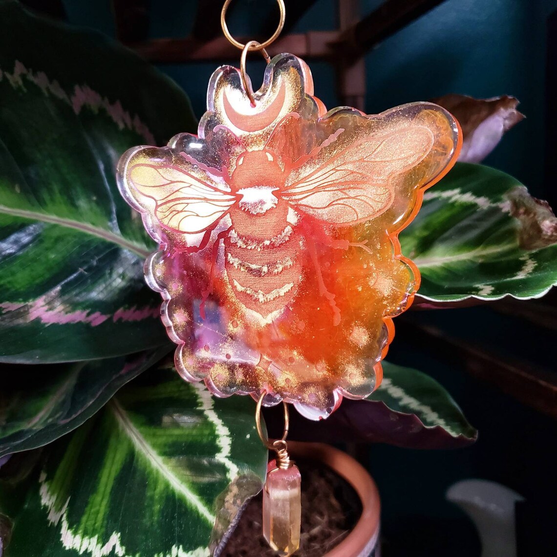 Celestial Bee Garden suncatcher