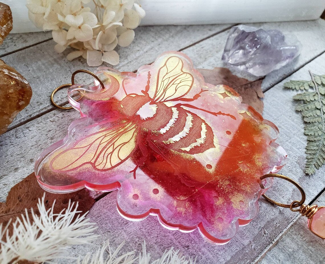 Celestial Bee Garden suncatcher