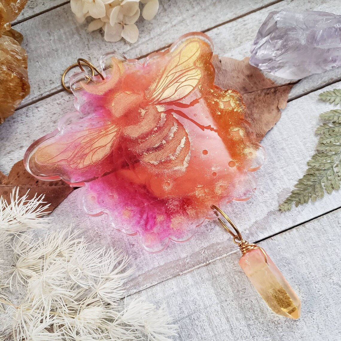 Honey Bee Garden suncatcher