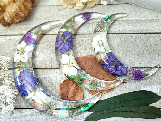 Floral moon hair fork