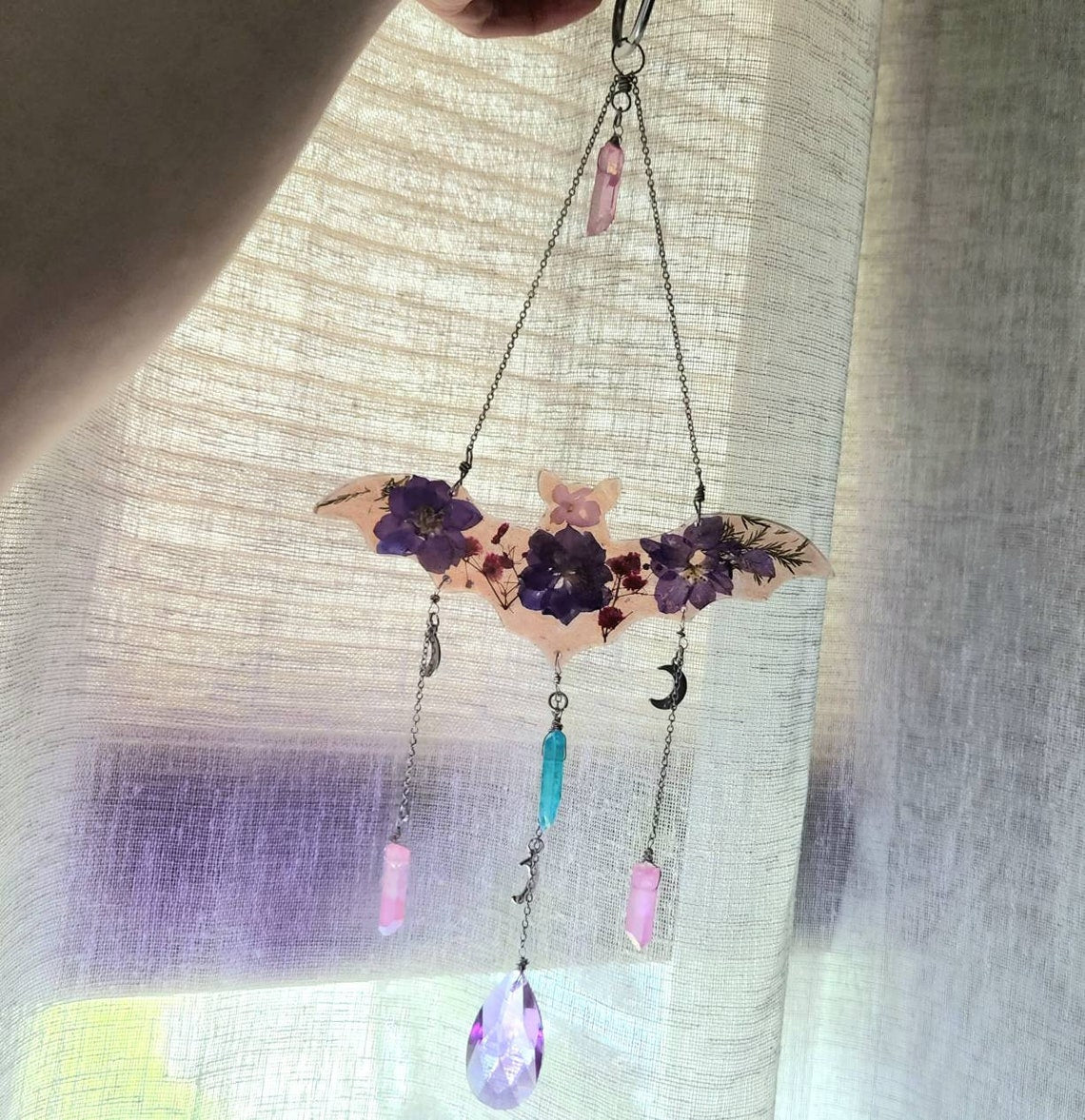 Floral bat suncatcher