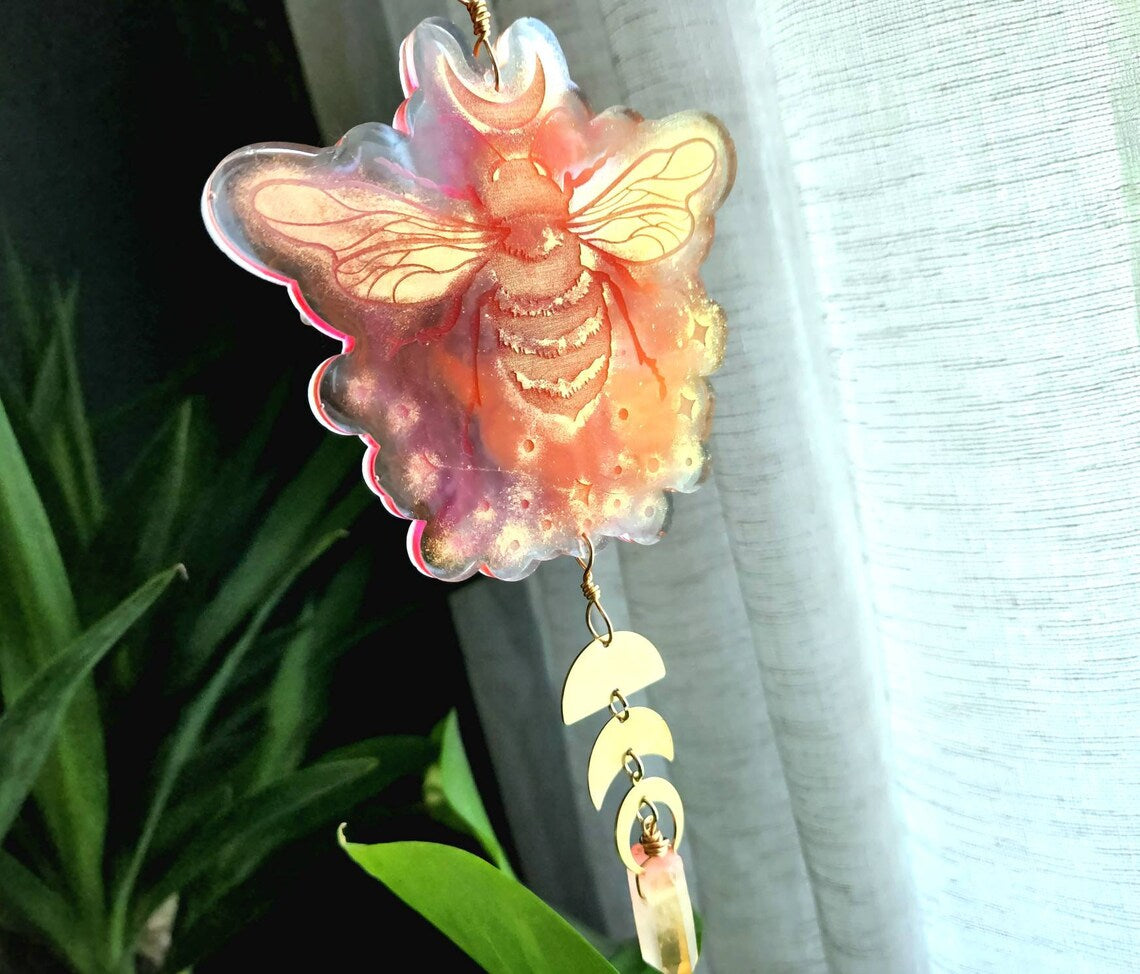 Celestial Bee Garden suncatcher