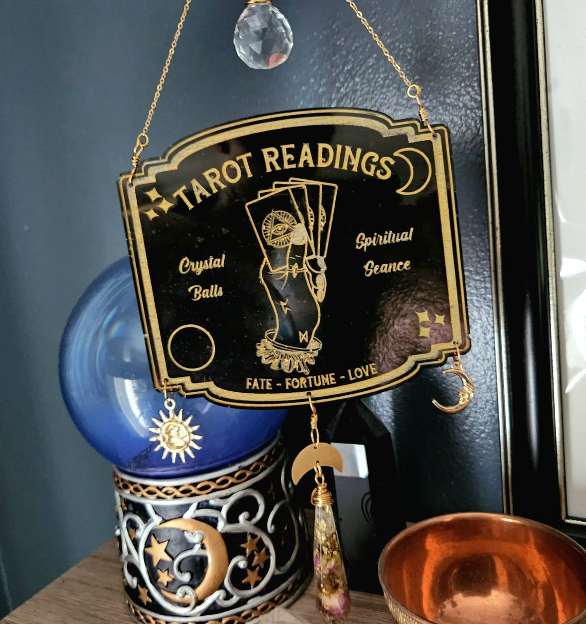 Fortune teller tarot hanging sign