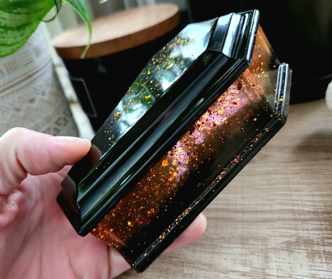 Orange drip Coffin trinketbox