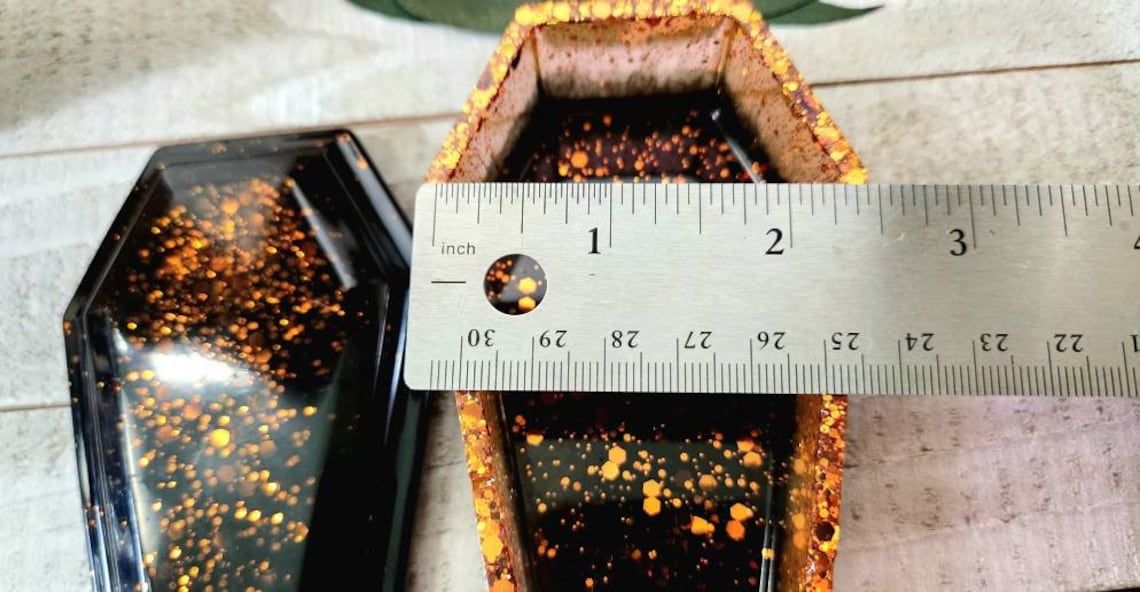 Orange drip Coffin trinketbox