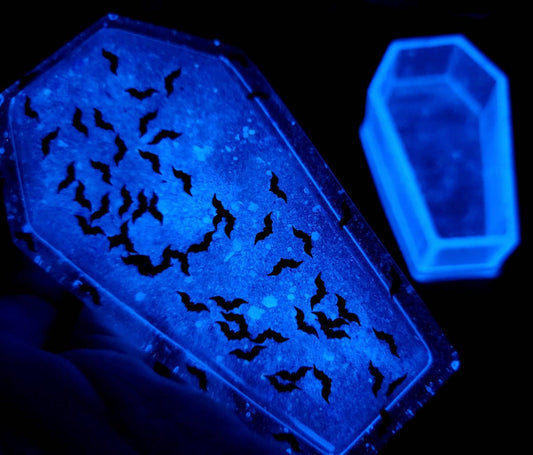 Glow bat Coffin trinket box