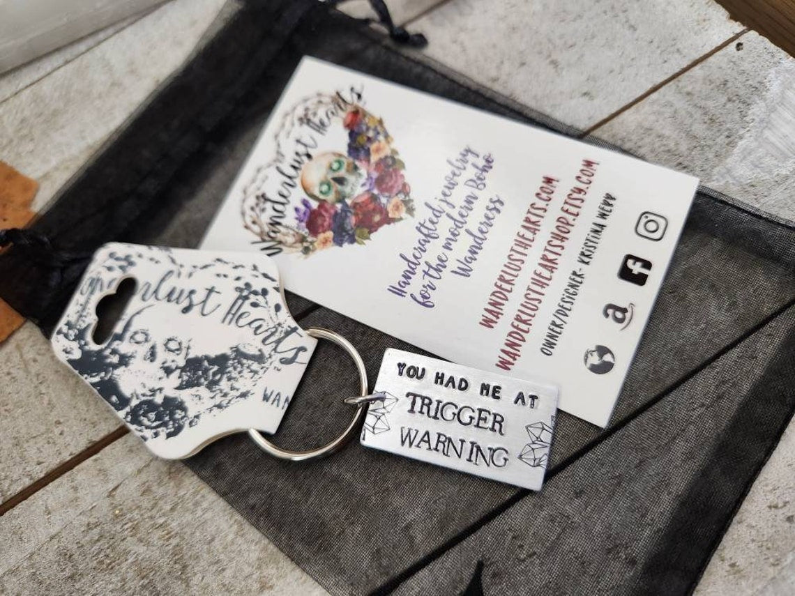 Trigger warning keychain