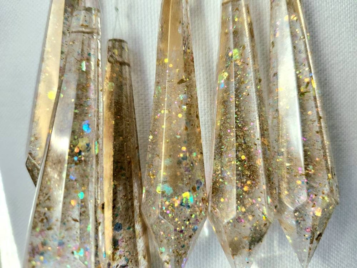 Gold crystal Icicle ornament 6PC Set