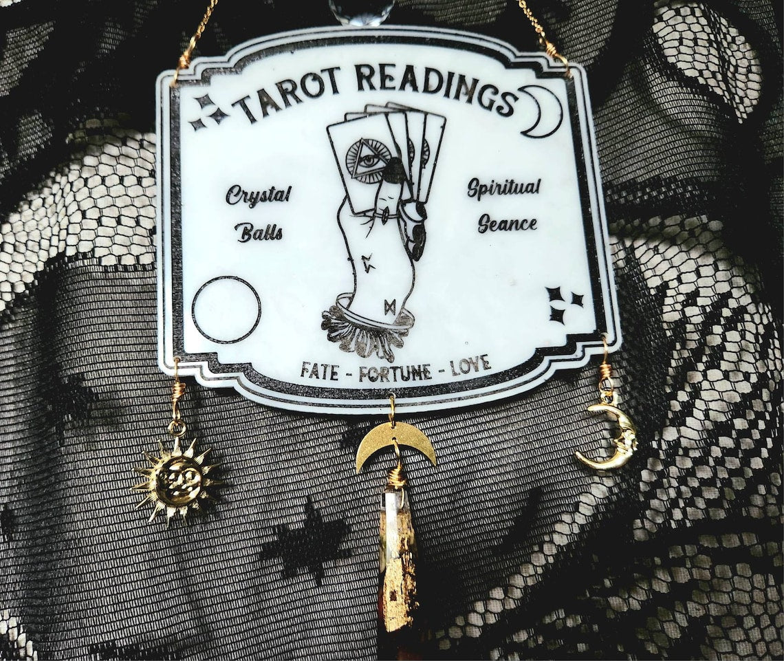 Fortune teller tarot hanging sign