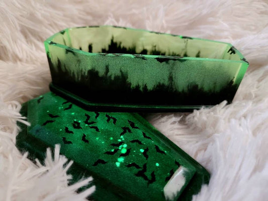 Glow bats Coffin trinket box