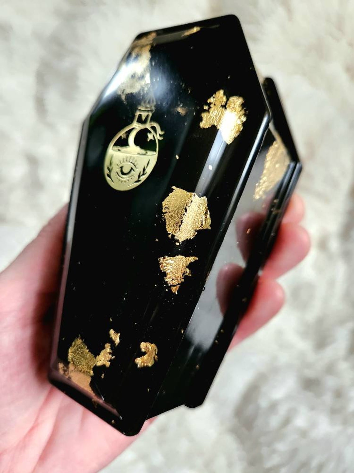 Mystical tarot coffin trinket box