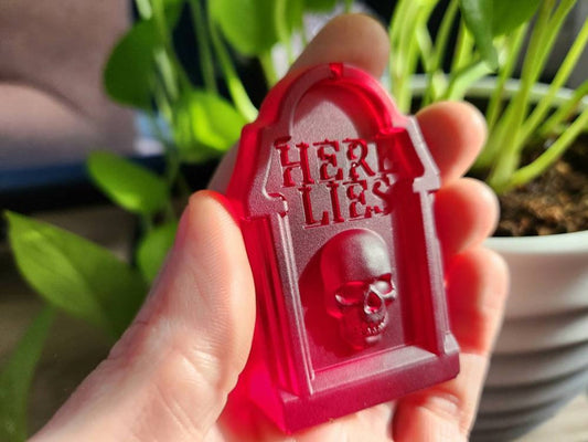 Plant tombstone cemetary decor